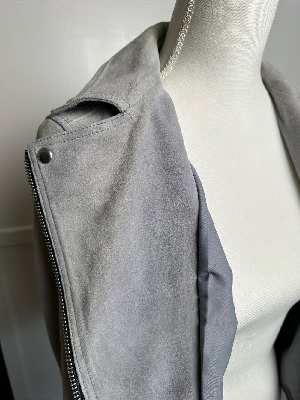All Saints Womens 100% GOAT Leather Dalby Biker Jacket Size 6 AS IS - Picture 9 of 15